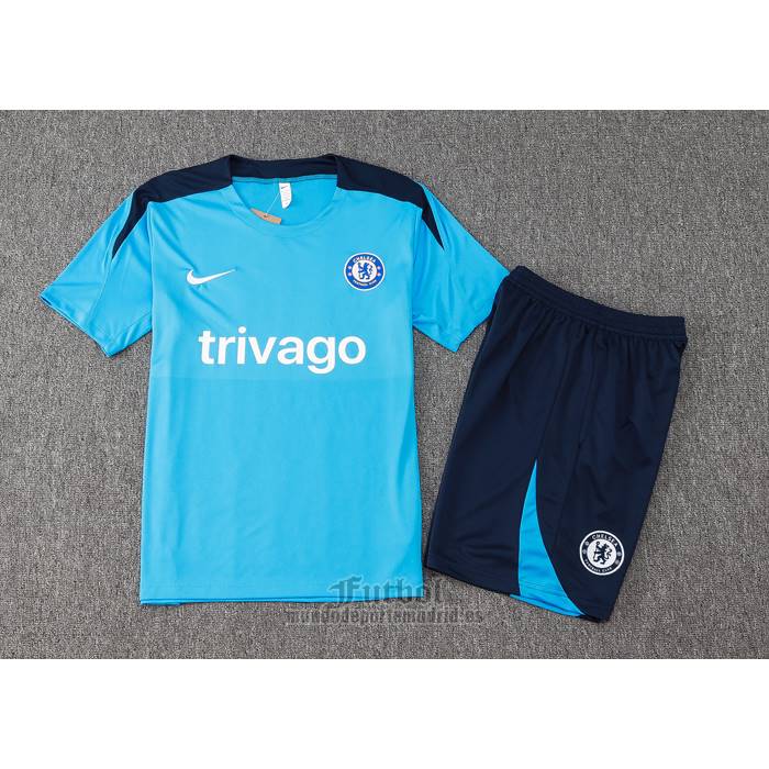 Chandal del Chelsea Manga Corta 2024-2025 Azul - Pantalon Corto